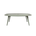 Modern Oval Table with Distinctive Stitched Edge Design